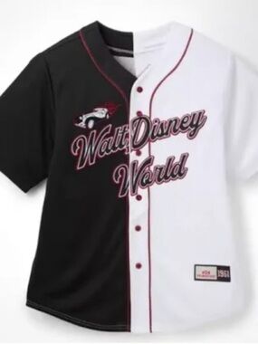 Disney Cruella Two-Tone Button Front Shirt baseball jersey